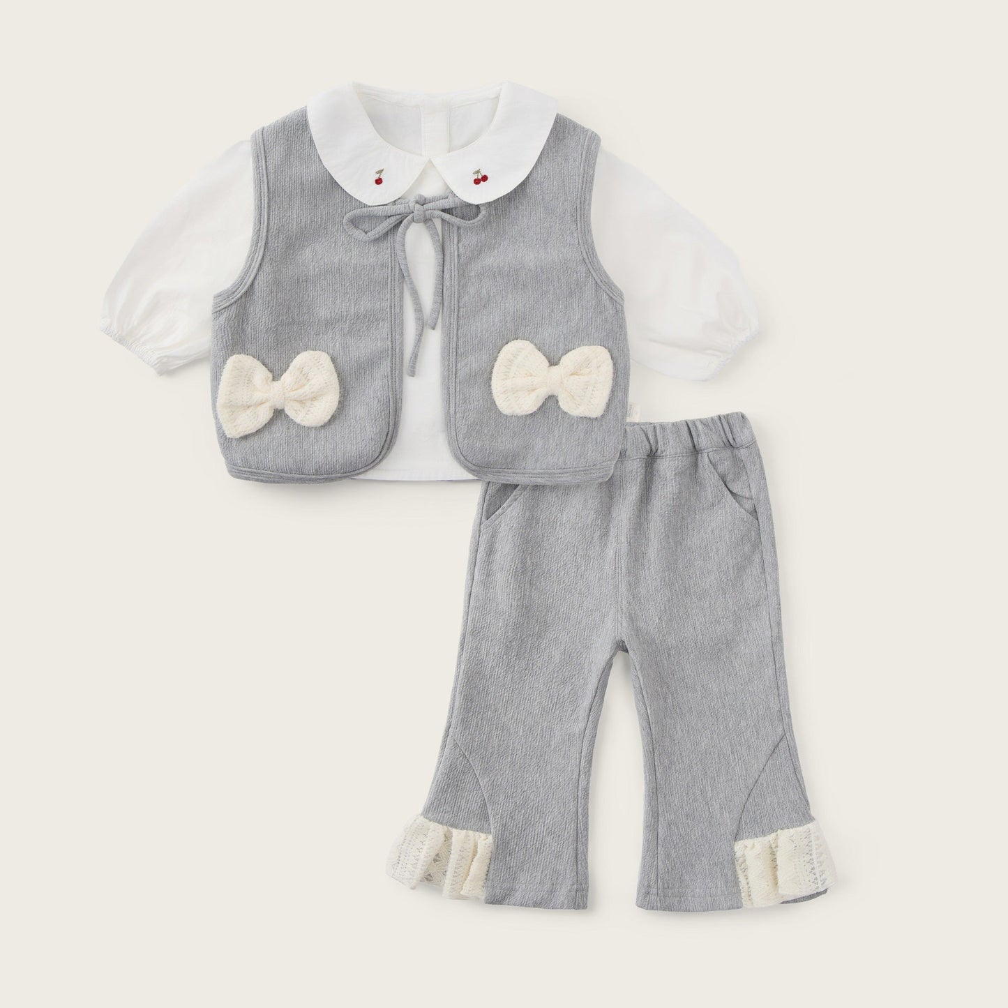 baby-girl-clothing-set-grey-white-vest-cherry-shirt-flare-pants
