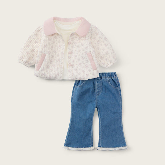 baby-girl-outfit-set-pink-cream-and-blue-floral-quilted-jacket-with-flare-jeans
