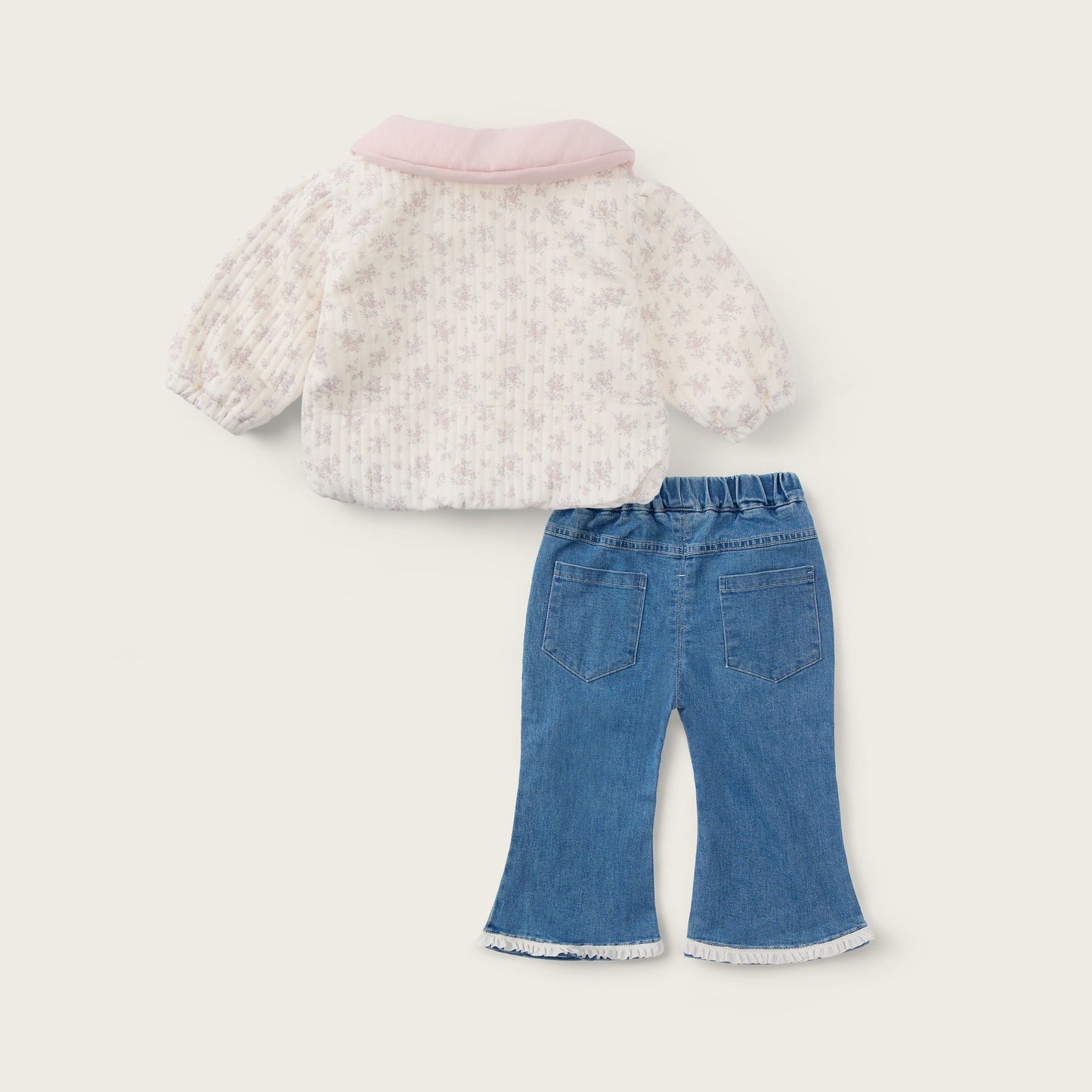 baby-girl-outfit-set-pink-cream-and-blue-floral-quilted-jacket-with-flare-jeans
