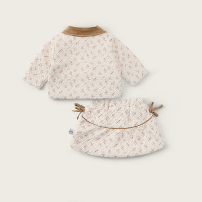 baby-girl-skirt-set-cream-and-brown-floral-quilted-jacket-with-matching-skirt