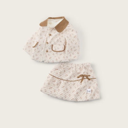 baby-girl-skirt-set-cream-and-brown-floral-quilted-jacket-with-matching-skirt