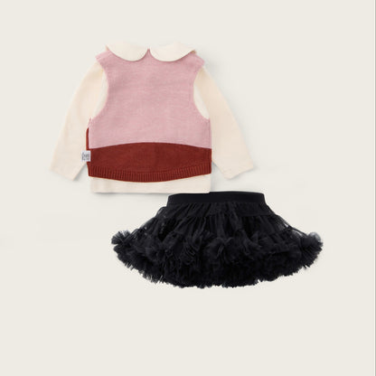 baby-girl-skirt-set-pink-cream-black-bunny-sweater-vest-tutu
