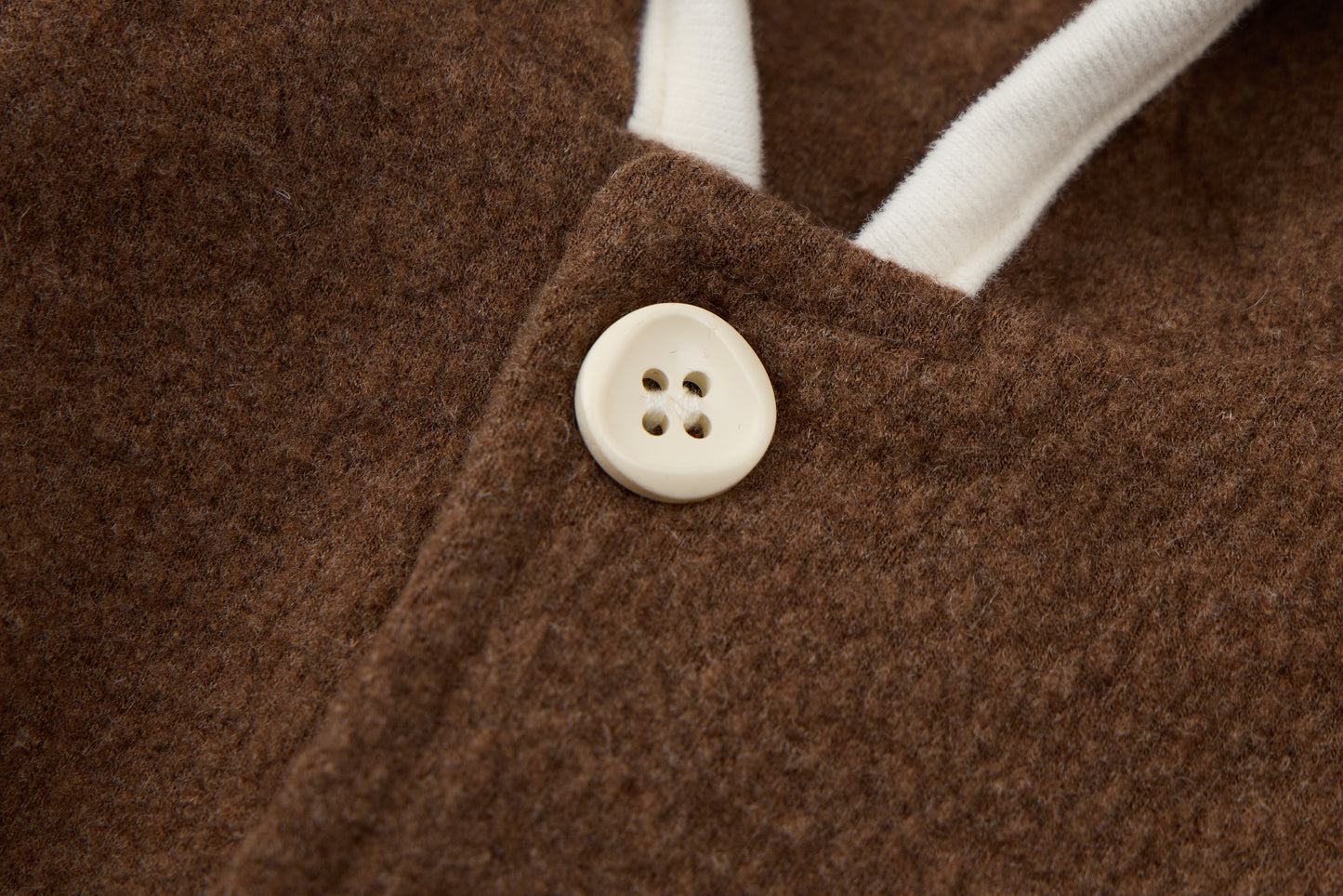 Baby Boys Hooded Cardigan-Brown-Little Ghost Embroidery and Matching Pants Set