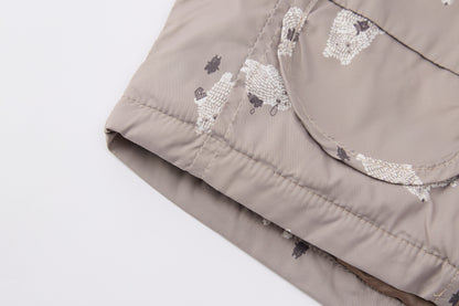 Baby-boy-brown-beige-bear-jacket-shirt-pants-set