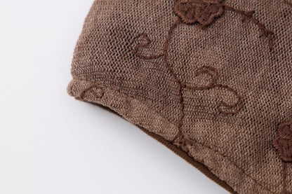 Baby-girl-brown-apricot-floral-jacket-pants-set