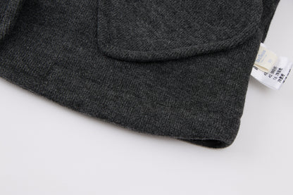 Baby-girl-dark-grey-woolen-jacket-shirt-pleated-skirt-set