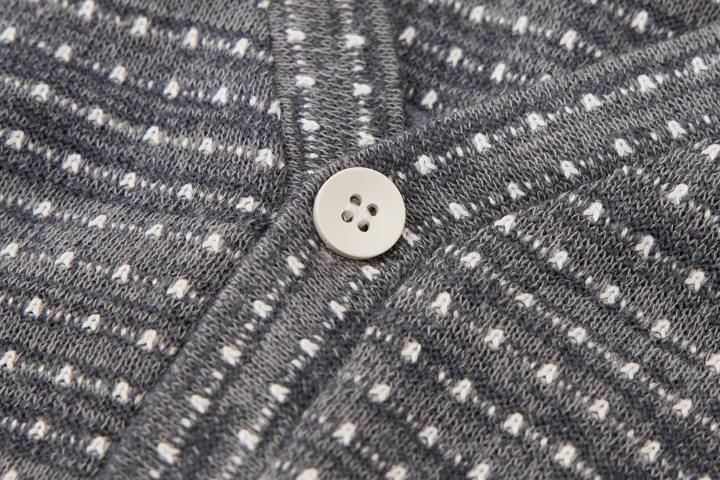 Baby Boys Cardigan Set-Dark Grey-V-Neck Textured Cardigan with Pocket Patches and Matching Pants