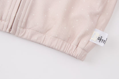 Baby Girls Hooded Sweatshirt-Light Pink-Cat Face Applique with Bow Detail and Matching Pants Set