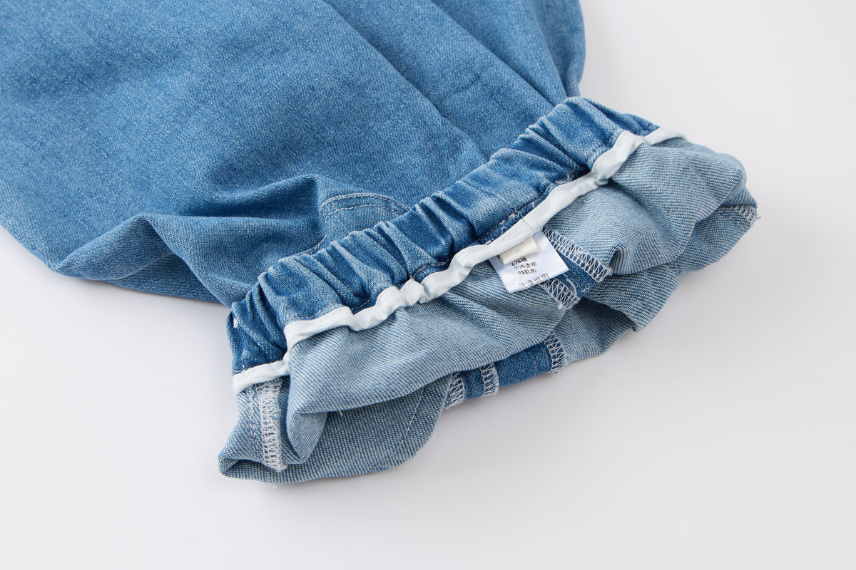 kids-blue-gingham-hooded-jacket-and-denim-pants-set