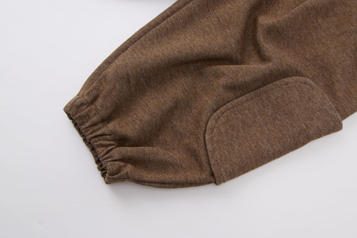 Baby-boy-brown-beige-bear-jacket-shirt-pants-set