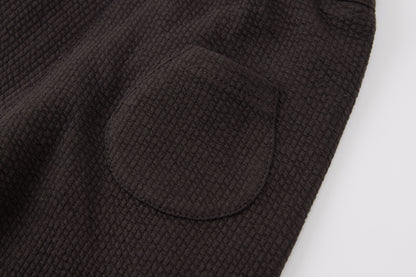 Baby Boys Sweatshirt Set-Dark Grey and Off-White-Elephant Applique with Dotted Pattern Long Sleeve Top and Matching Pants