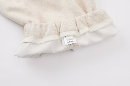 Baby Boys Hooded Sweatshirt Set-Beige and Grey-Half-Zip Hoodie with Kangaroo Pocket and Hanging Dinosaur Toy with Matching Pants