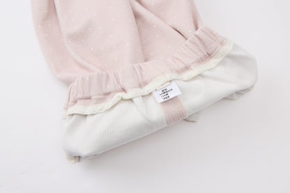Baby Girls Hooded Sweatshirt-Light Pink-Cat Face Applique with Bow Detail and Matching Pants Set