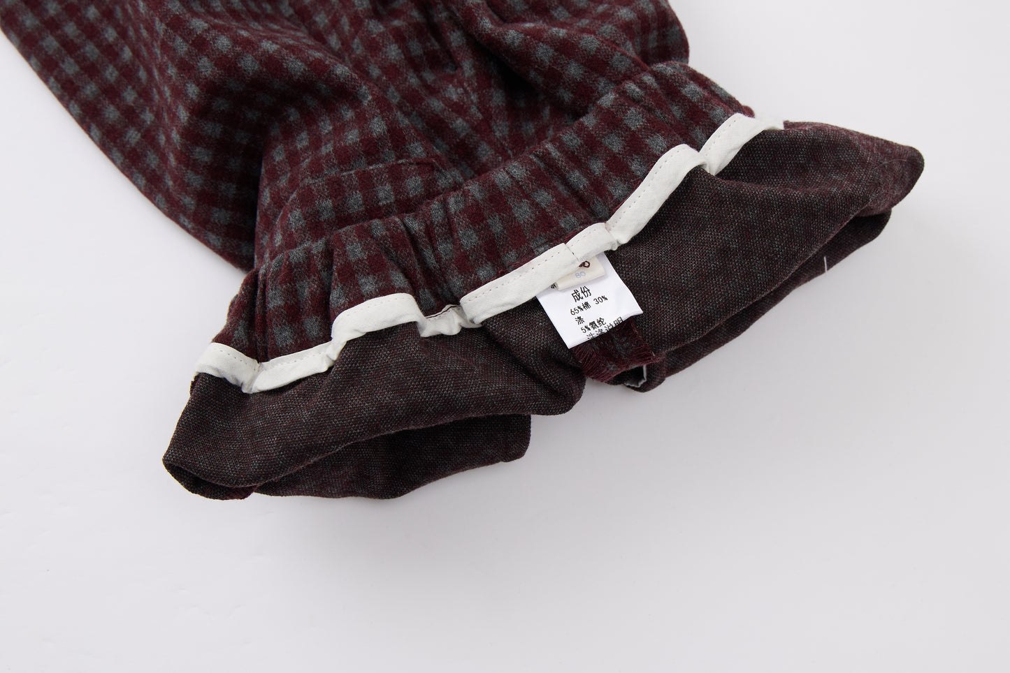 Baby Boys Hooded Vest Set-Burgundy Plaid-Button-Up Vest with Matching Pants and Inner Shirt