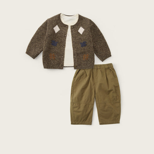 baby-boy-green-khakibrown-knit-cardigan-pony-shirt-pants-set