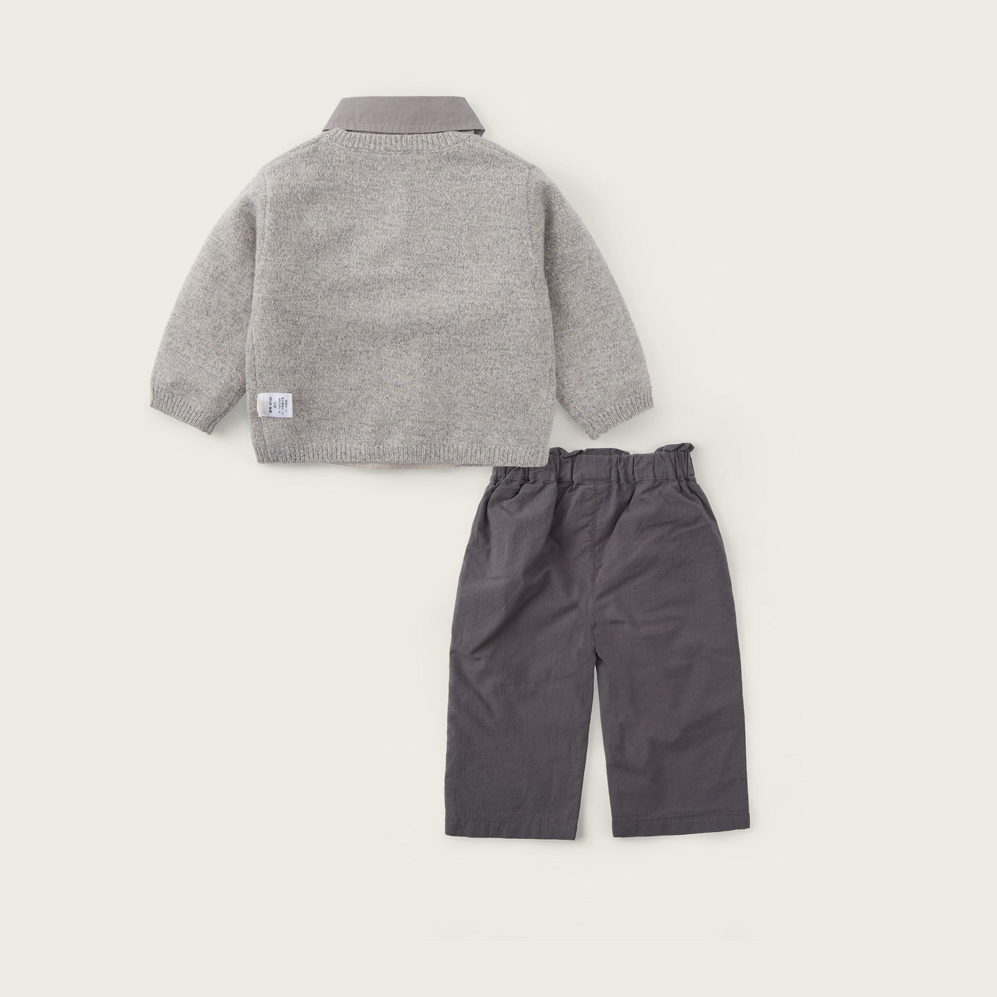 Baby-boy-grey-cardigan-teacup-shirt-embroidered-pants-set