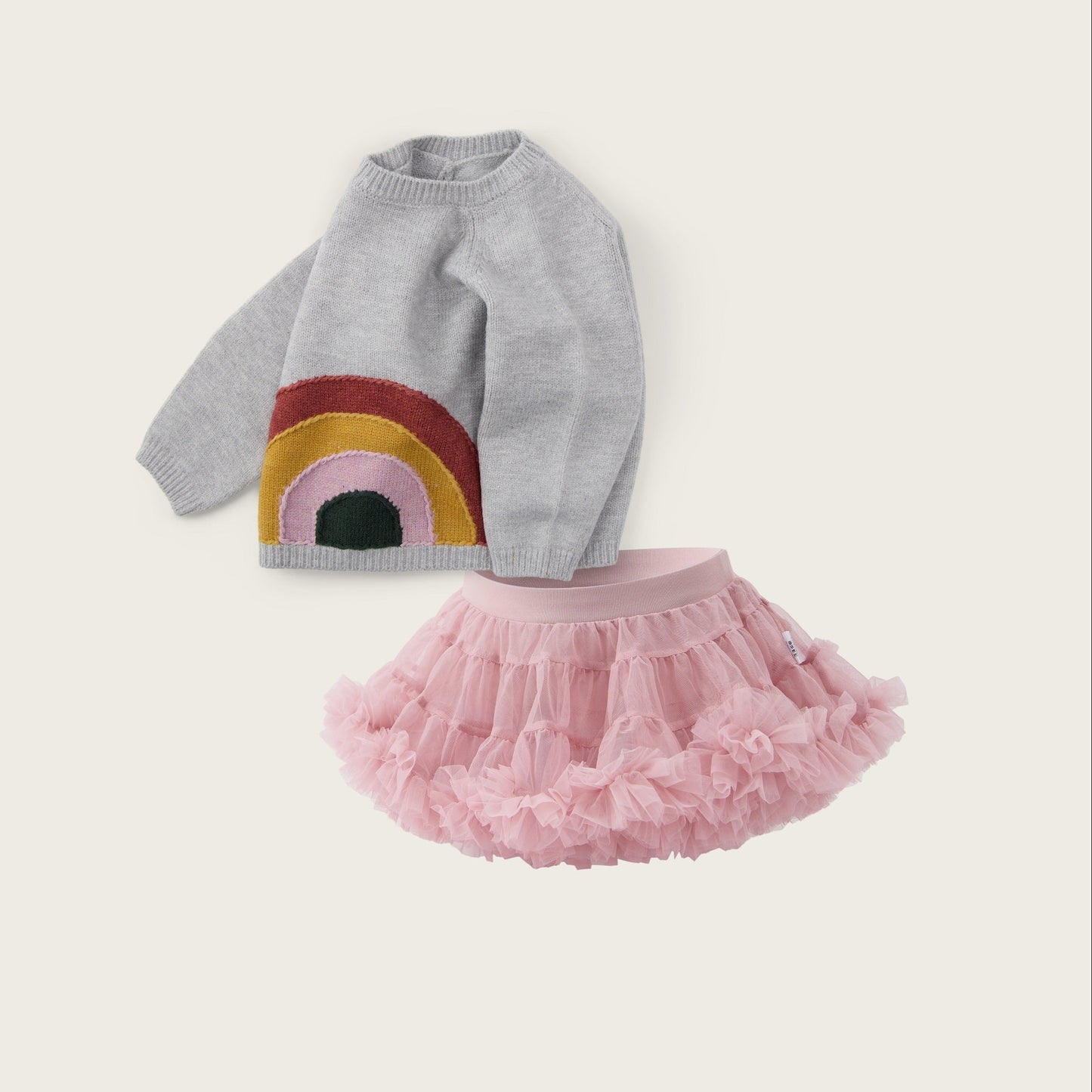 Baby-girls-grey-pink-rainbow-sweater-tutu-skirt-set