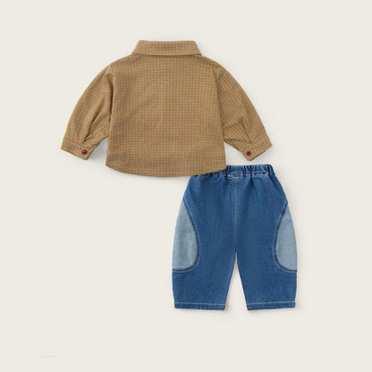 baby-boy-khaki-blue-printed-shirt-denim-jeans-set