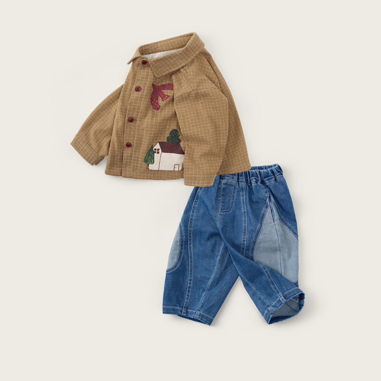 baby-boy-khaki-blue-printed-shirt-denim-jeans-set
