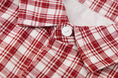 Toddler Boys Plaid Long Sleeve Shirt-Red-Face Graphic T-Shirt and Glittery Black Pants Set