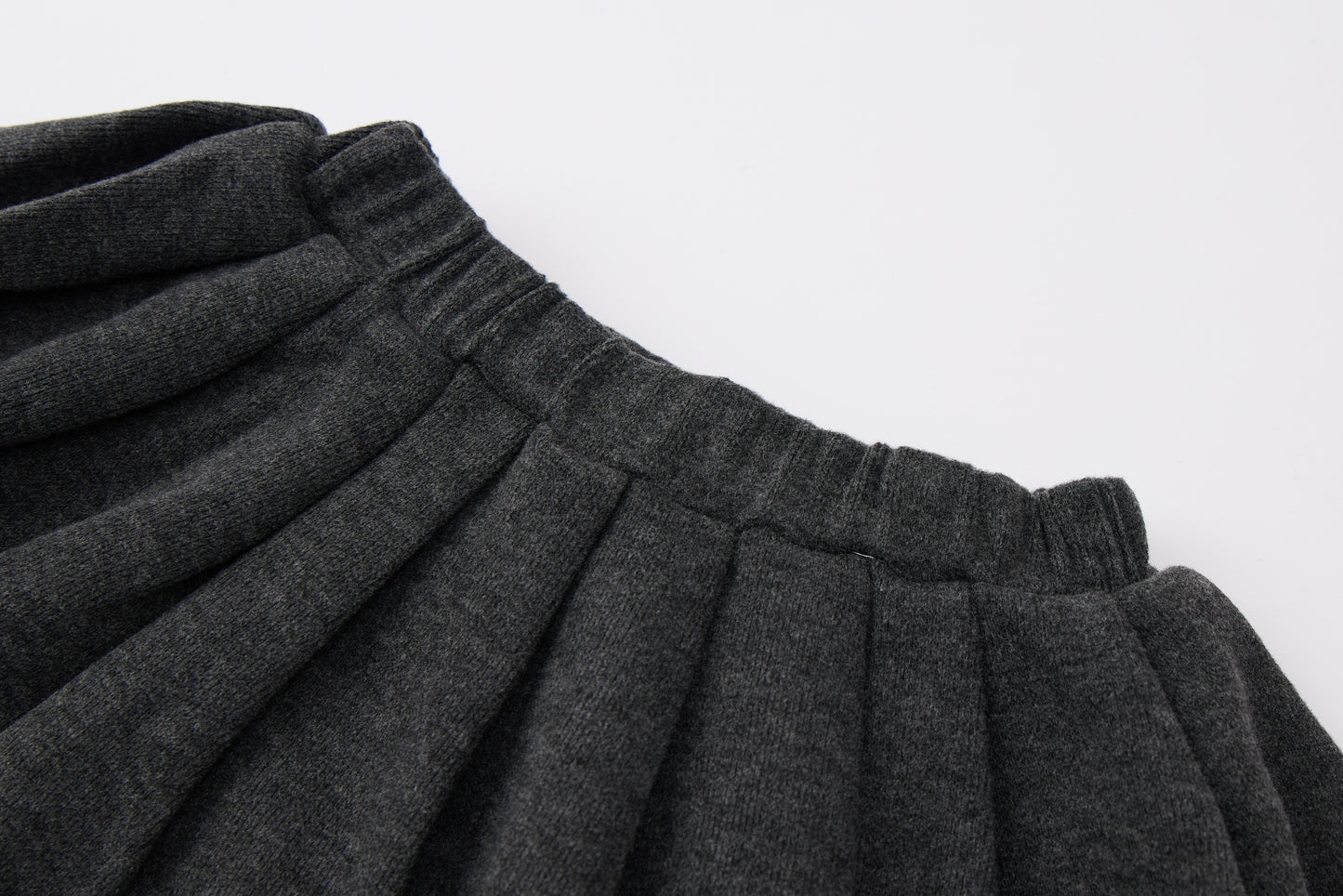 Baby-girl-dark-grey-woolen-jacket-shirt-pleated-skirt-set