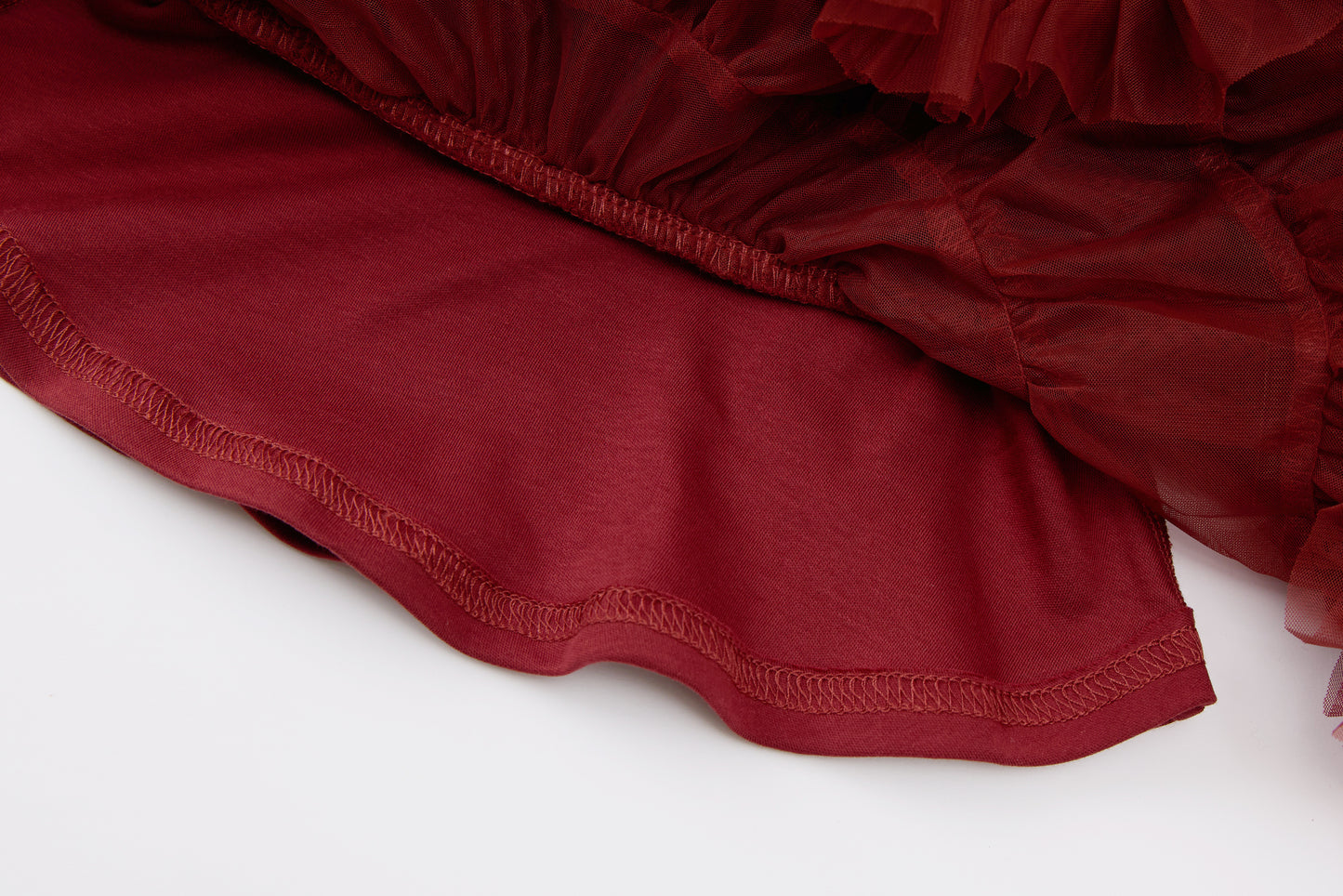Baby Girls Knit Cardigan-Off White-Strawberry Embroidery and Burgundy Tulle Tutu Skirt Set