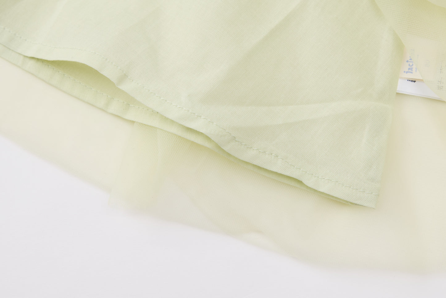 Baby Girls Tulle Dress Set-Light Green and Beige-Pom-Pom Strap Accents with Ruffle Leggings