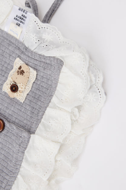 Baby-girl-grey-layered-lace-top-flare-pants-set