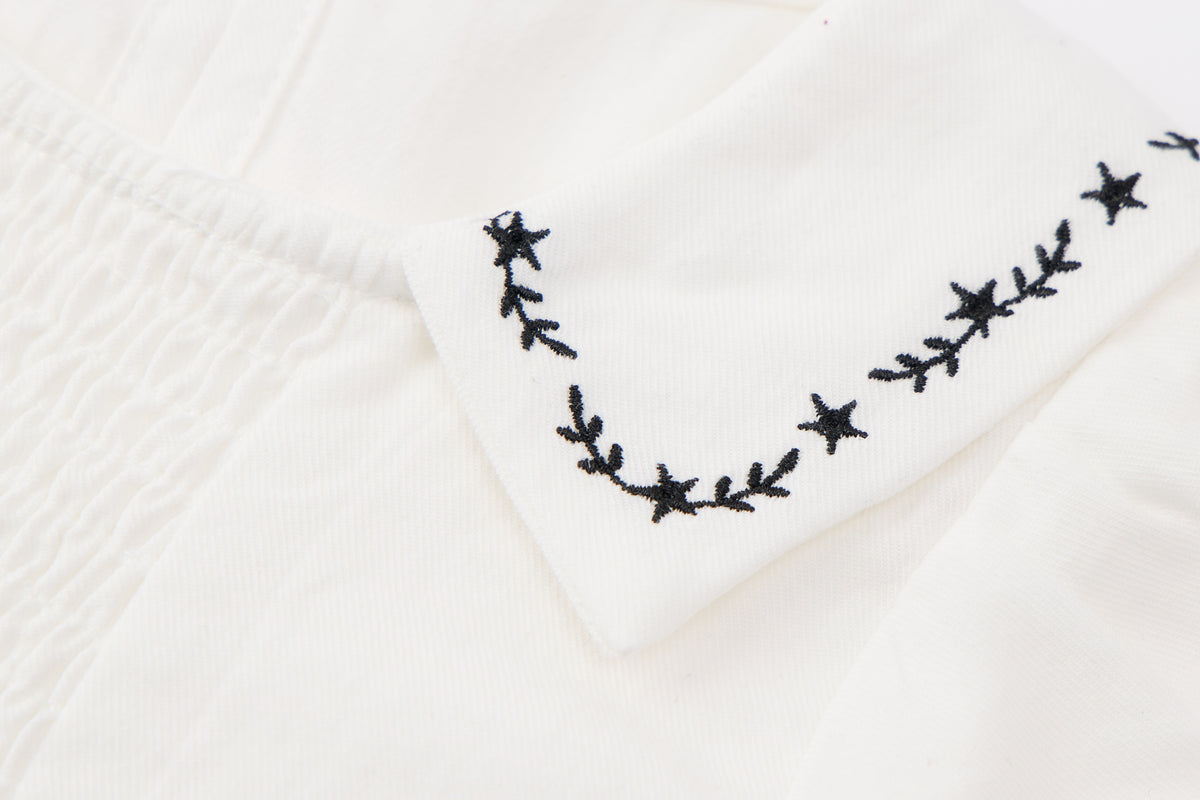Baby-girl-grey-white-candy-top-embroidered-shirt-set
