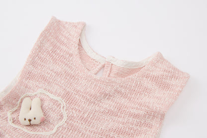 Baby-girl-pink-apricot-bunny-vest-embroidered-shirt-tutu-pants-set